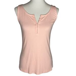 Torrid Everyday Rib Scoop Neck Hook Eye and Top Pink Henley Size Large 12 Preppy